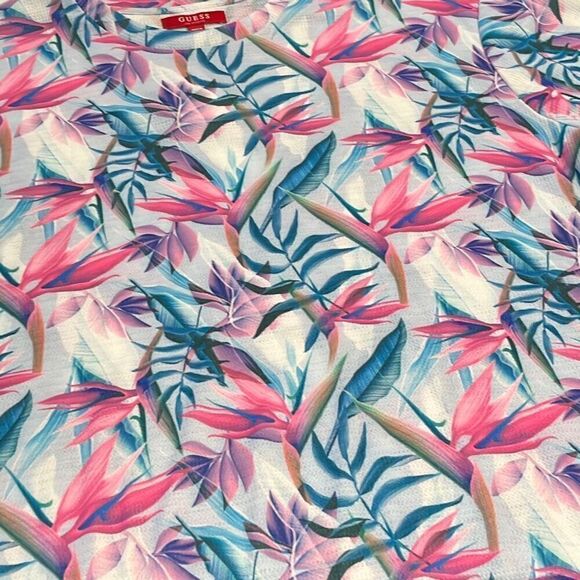 NWT Guess “Birds of Paradise” Floral T Shirt Mens XL - Picture 1 of 12
